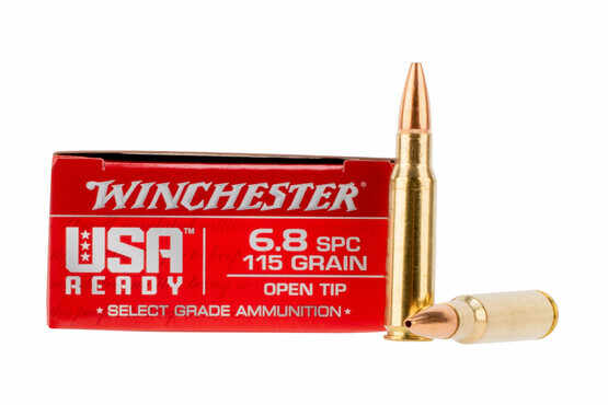 Winchester USA Ready 6.8 Special with Open Tip 115gr bullets, 20-round box